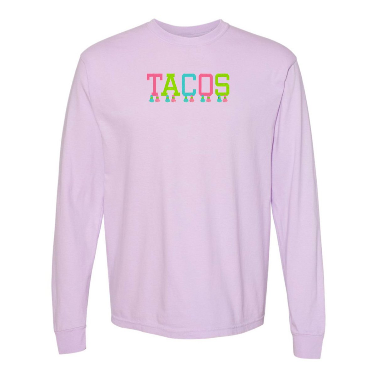 Embroidered Tasseled 'Tacos' Long Sleeve