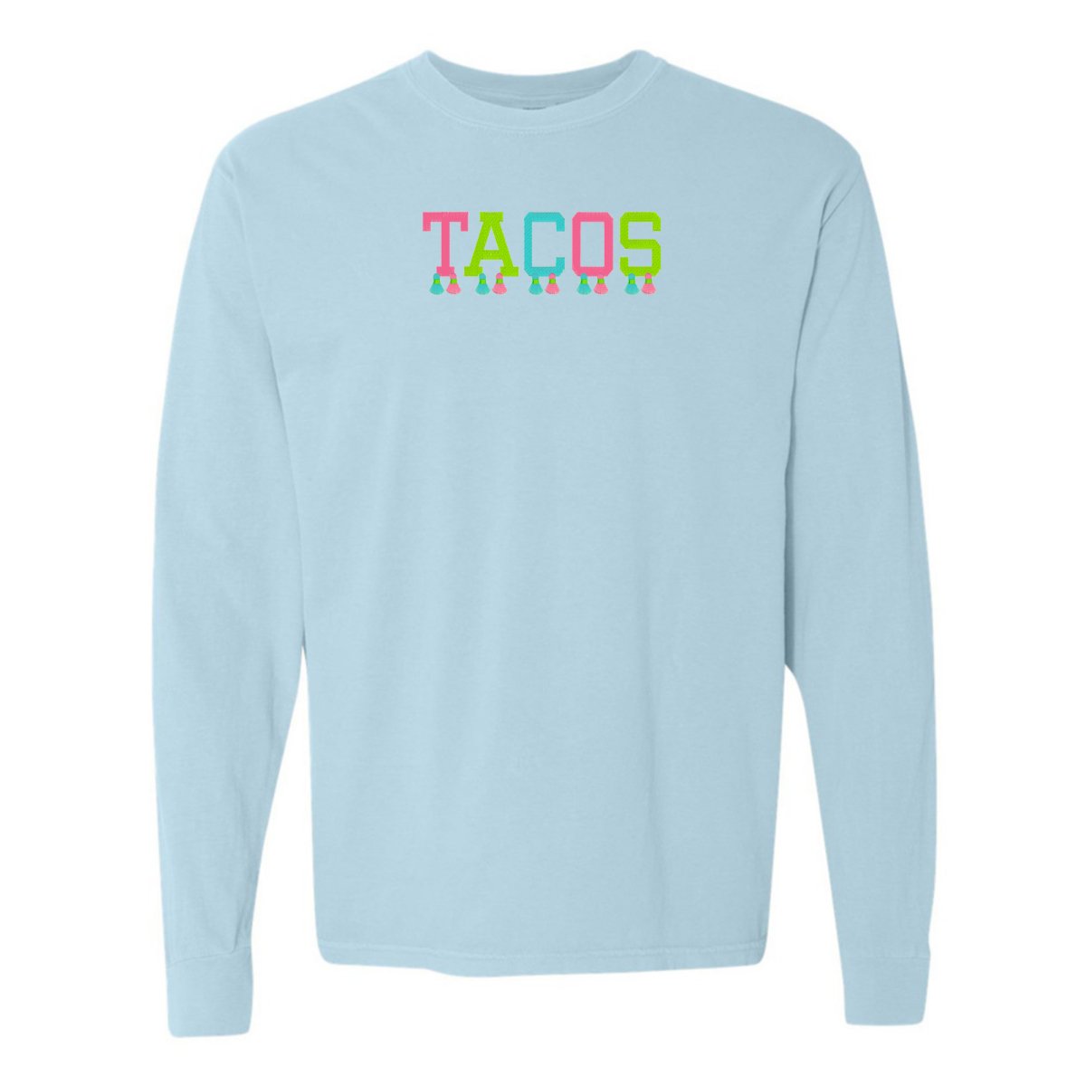 Embroidered Tasseled 'Tacos' Long Sleeve