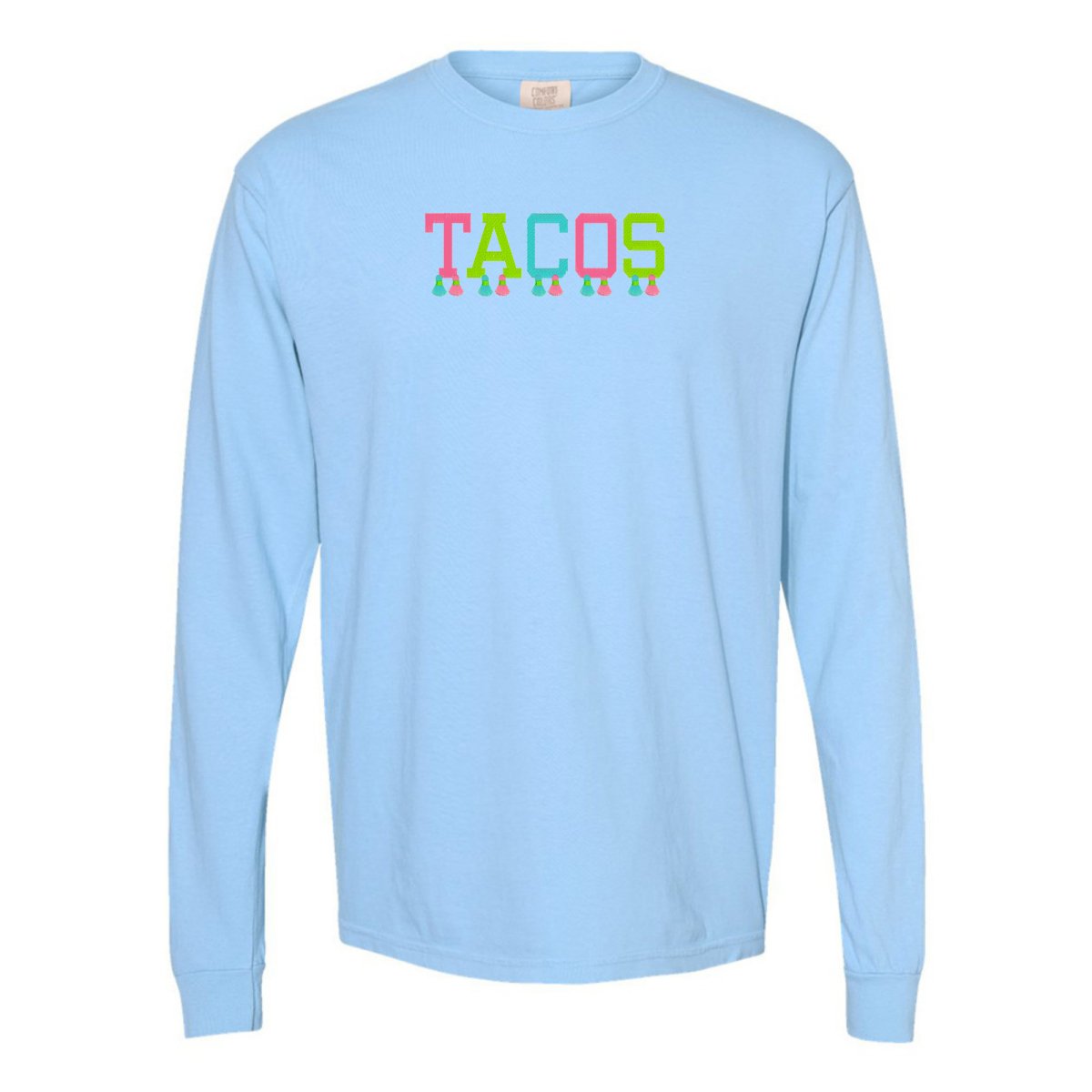 Embroidered Tasseled 'Tacos' Long Sleeve