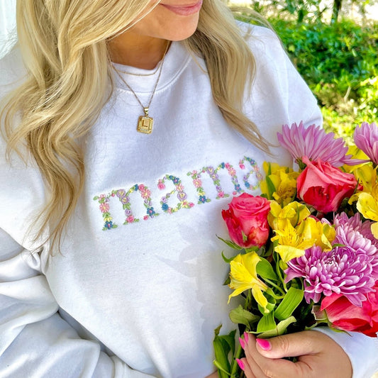 'Floral Mama' Crewneck Sweatshirt