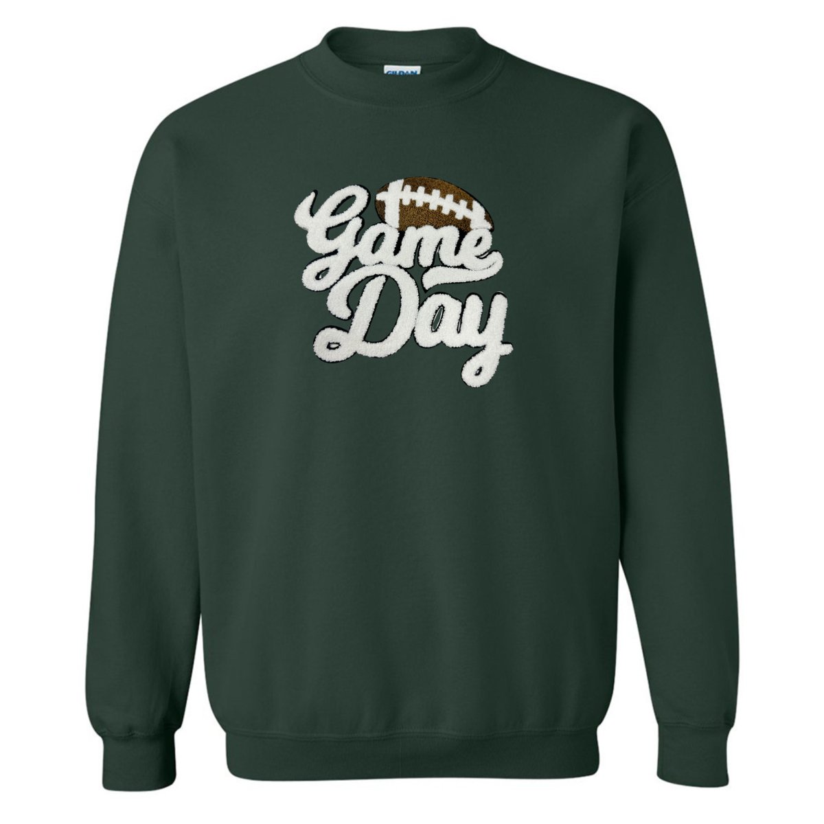 Football 'Game Day' Letter Patch Crewneck Sweatshirt