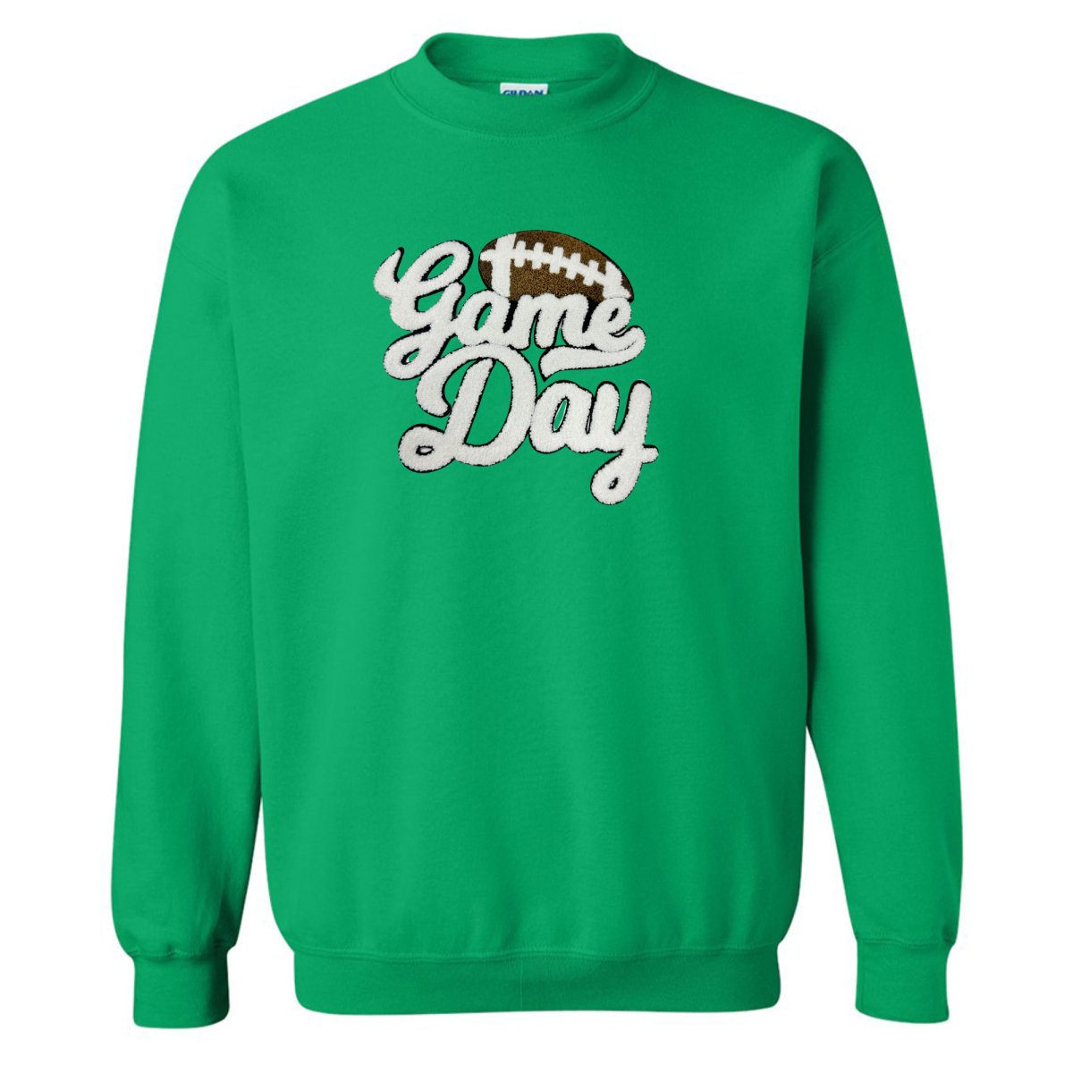 Football 'Game Day' Letter Patch Crewneck Sweatshirt