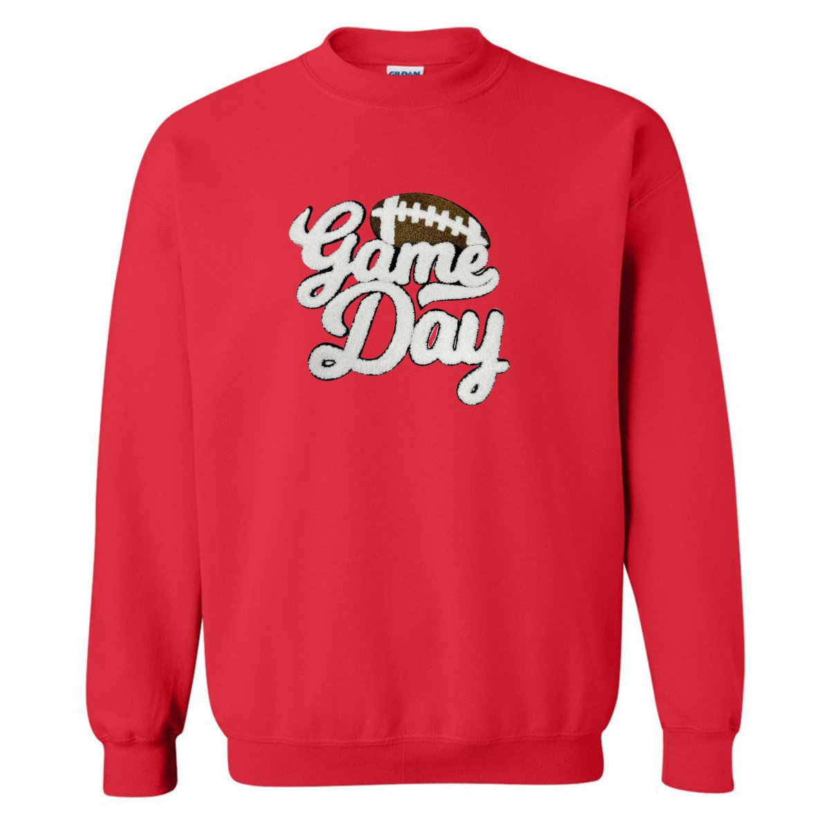 Football 'Game Day' Letter Patch Crewneck Sweatshirt