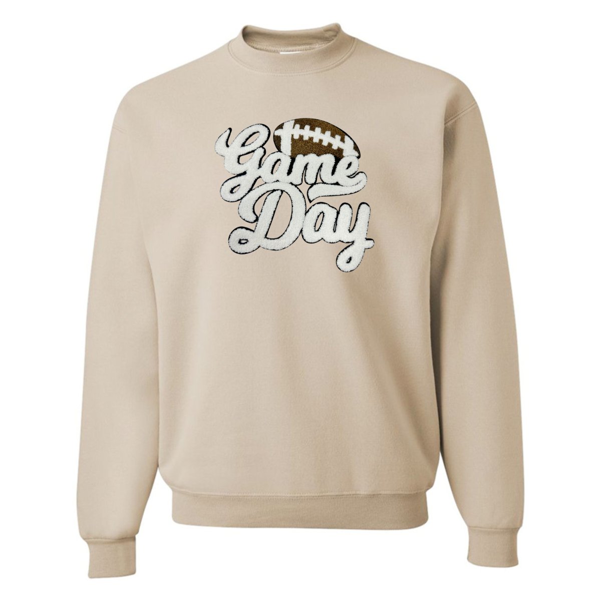 Football 'Game Day' Letter Patch Crewneck Sweatshirt