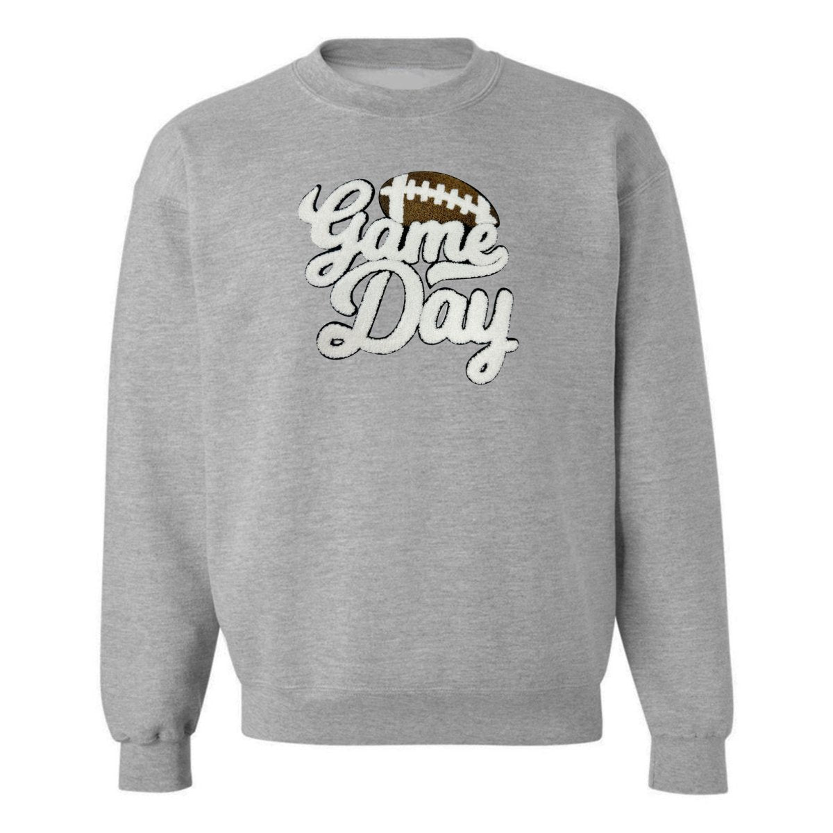 Football 'Game Day' Letter Patch Crewneck Sweatshirt