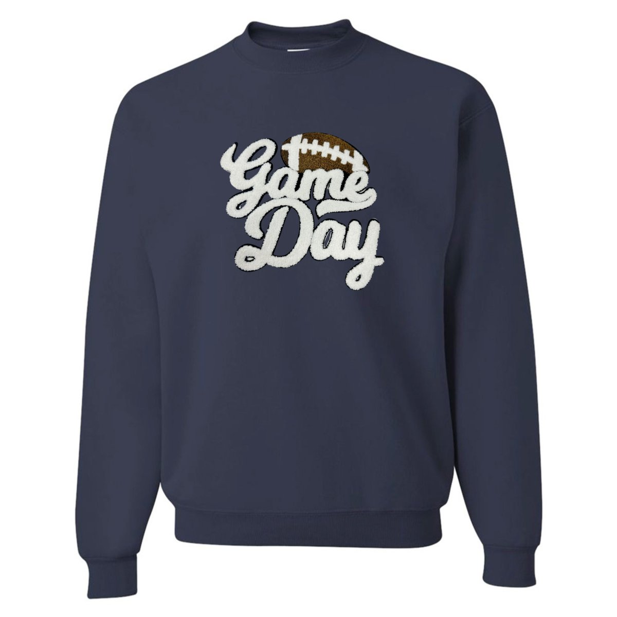 Football 'Game Day' Letter Patch Crewneck Sweatshirt