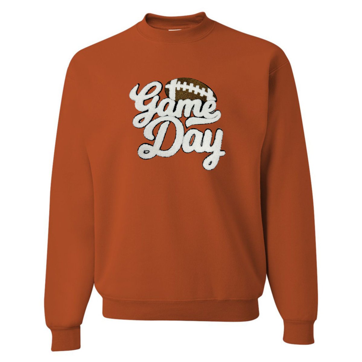 Football 'Game Day' Letter Patch Crewneck Sweatshirt