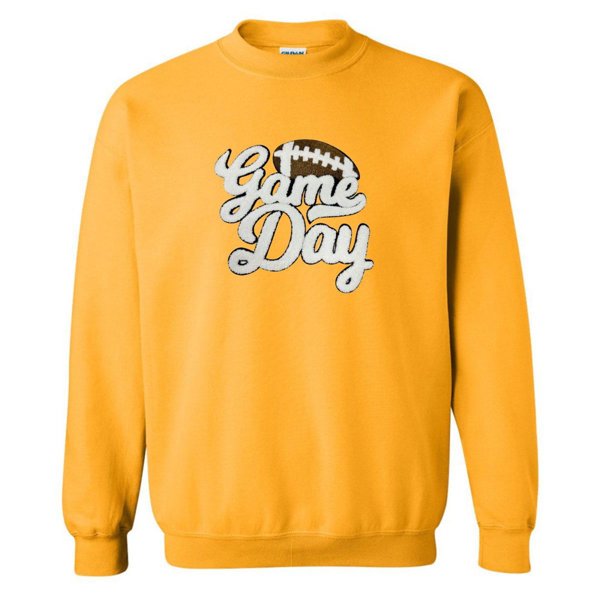 Football 'Game Day' Letter Patch Crewneck Sweatshirt