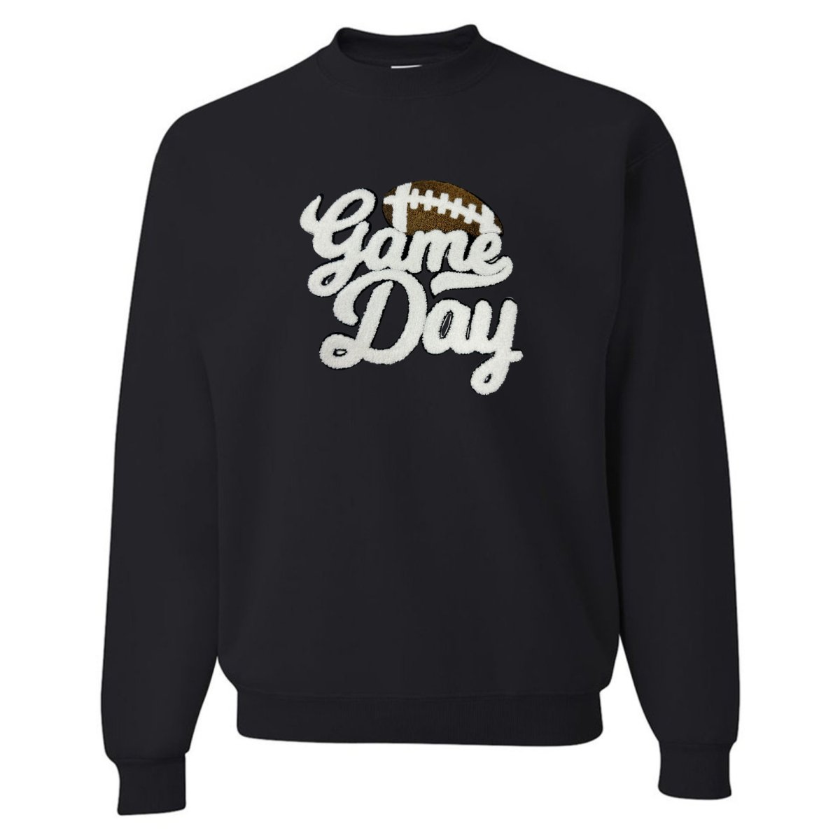 Football 'Game Day' Letter Patch Crewneck Sweatshirt