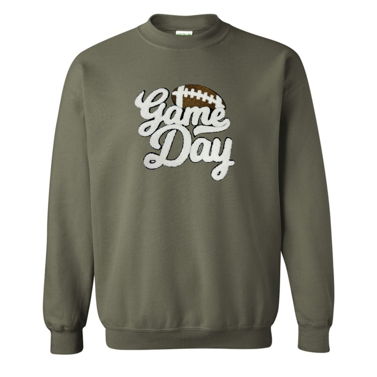 Football 'Game Day' Letter Patch Crewneck Sweatshirt