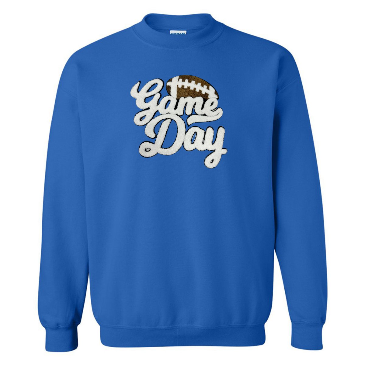 Football 'Game Day' Letter Patch Crewneck Sweatshirt