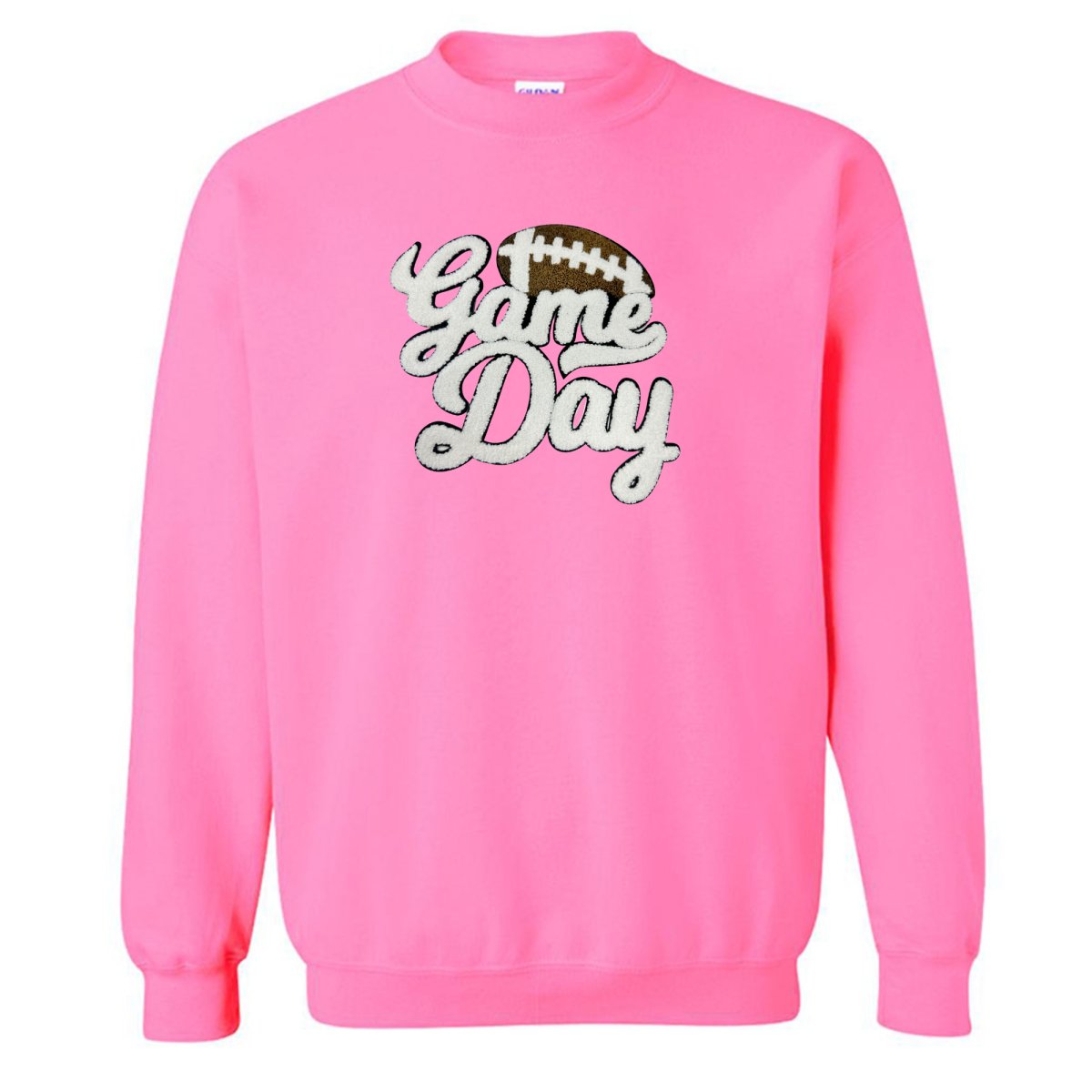 Football 'Game Day' Letter Patch Crewneck Sweatshirt