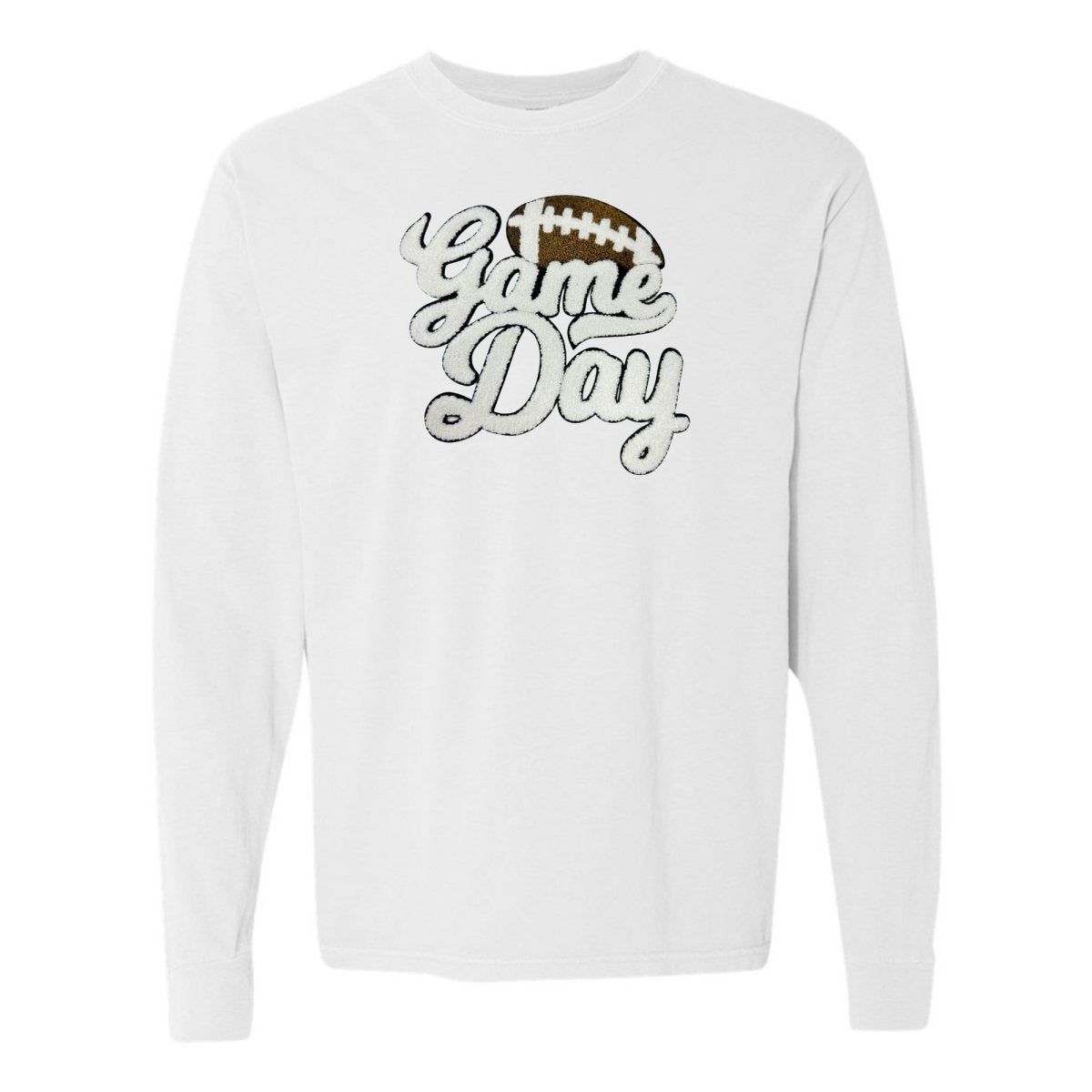 Football 'Game Day' Letter Patch Long Sleeve T-Shirt