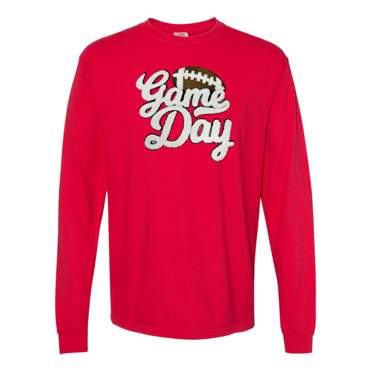 Football 'Game Day' Letter Patch Long Sleeve T-Shirt