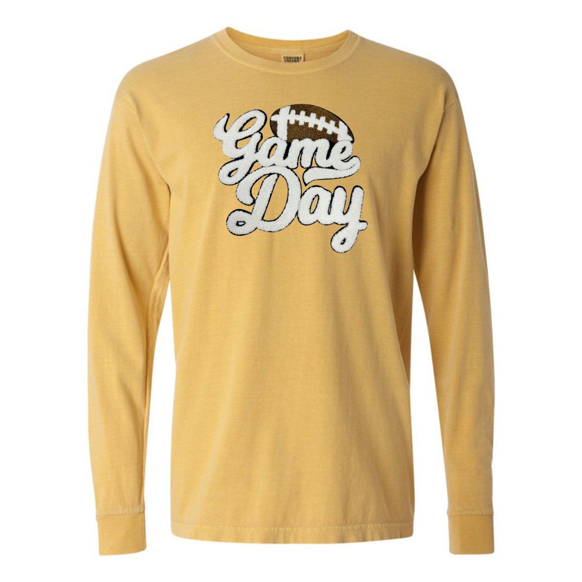 Football 'Game Day' Letter Patch Long Sleeve T-Shirt