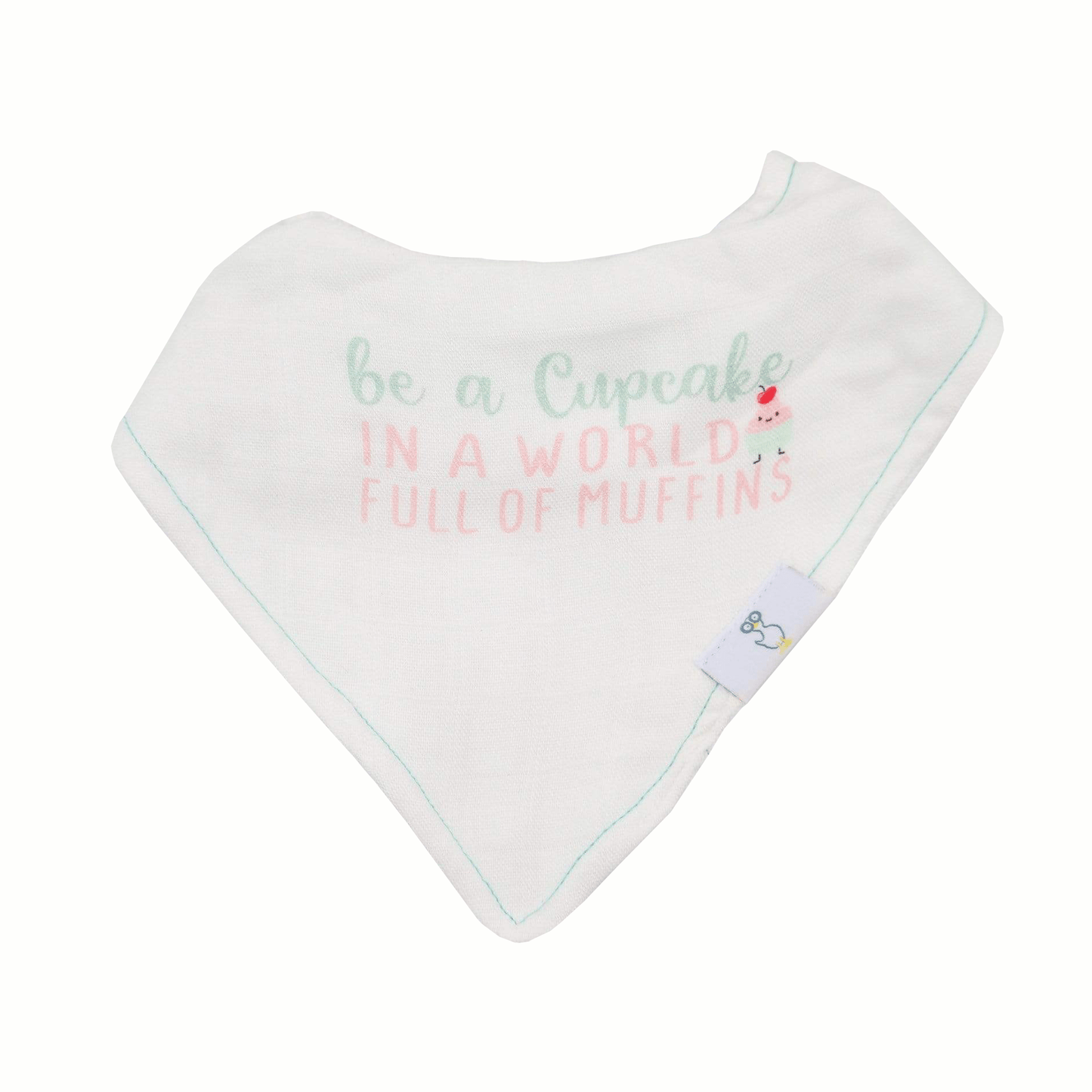 Muffin and Cupcake 2 Pack Muslin & Terry Cloth Bib Set