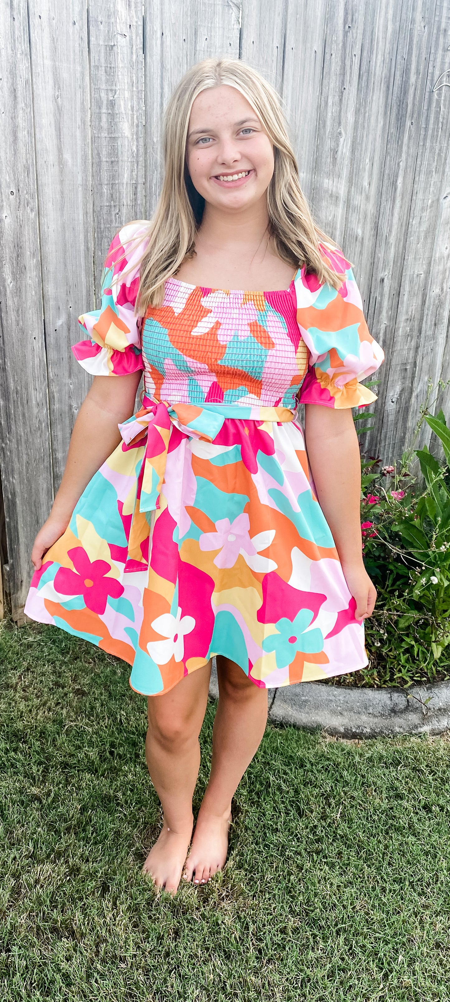 Abstract Floral print dress