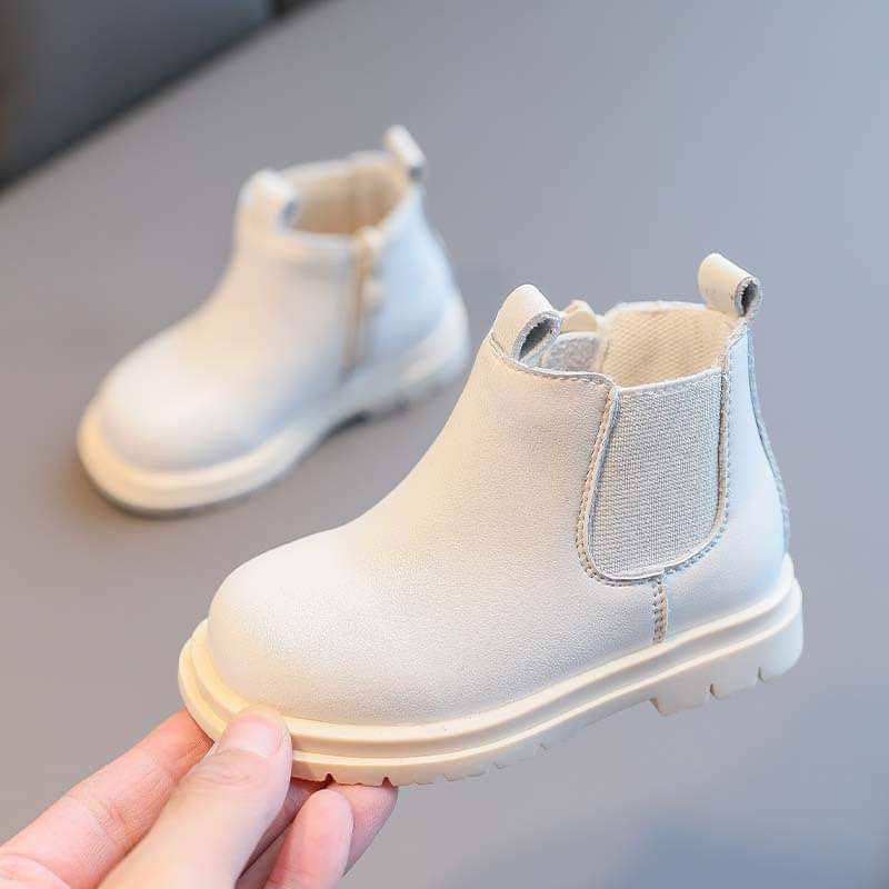 Cream Chelsea Boots