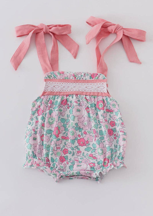 Floral girls Romper