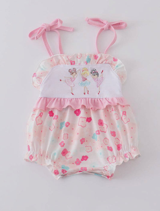 Pink ballet embroidered bubble