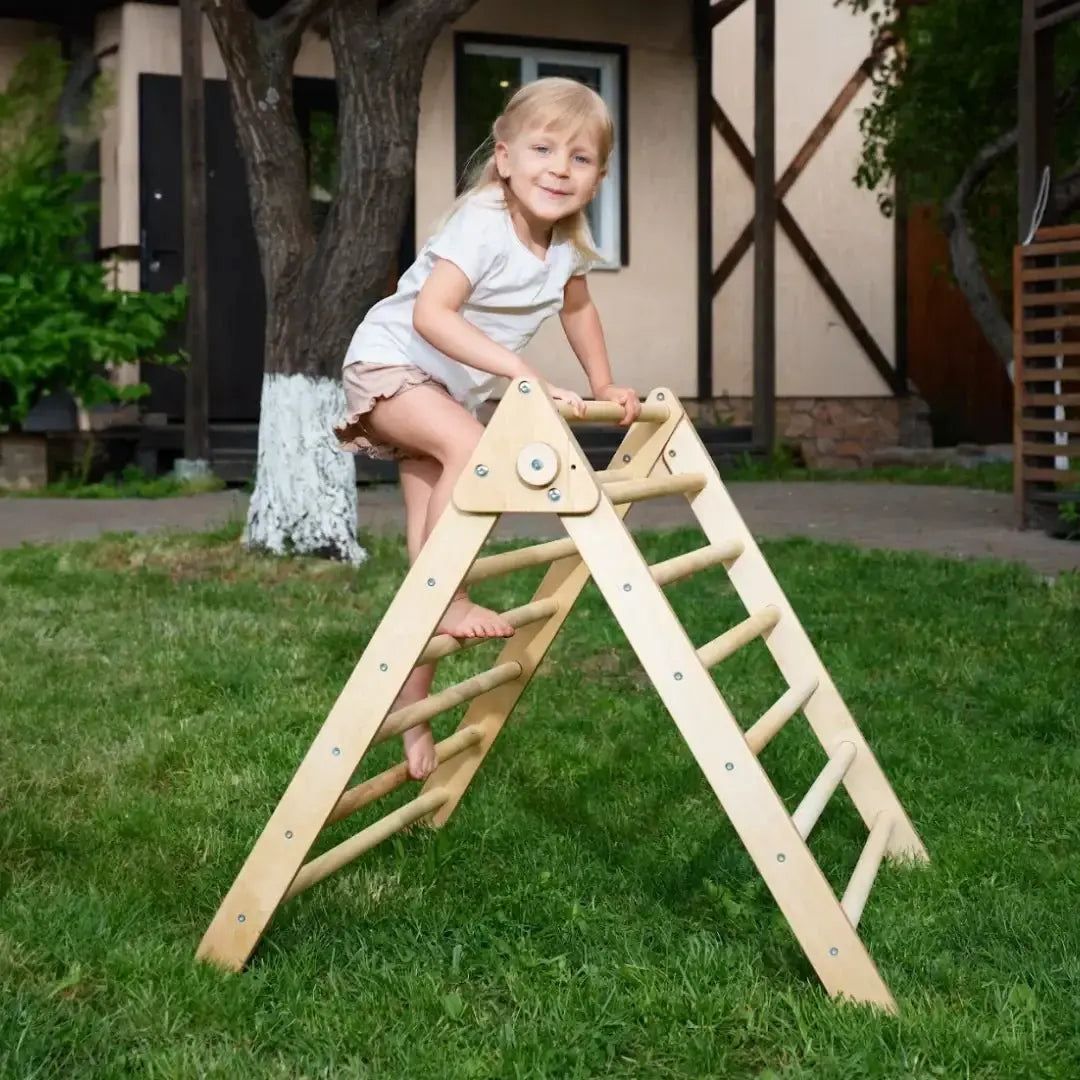 Indoor Montessori Triangle Climbing Ladder for Toddlers 1-7 y.o.