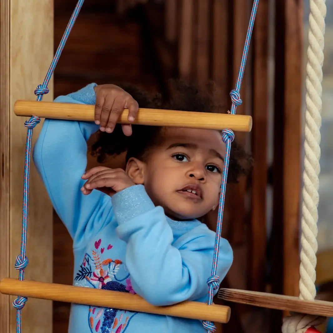 Indoor Wooden Playhouse with Swings