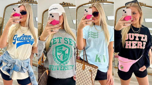 'Jet Set University' Crewneck Sweatshirt