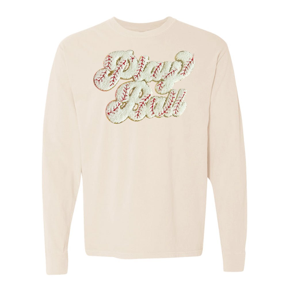 Play Ball Letter Patch Long Sleeve T-Shirt