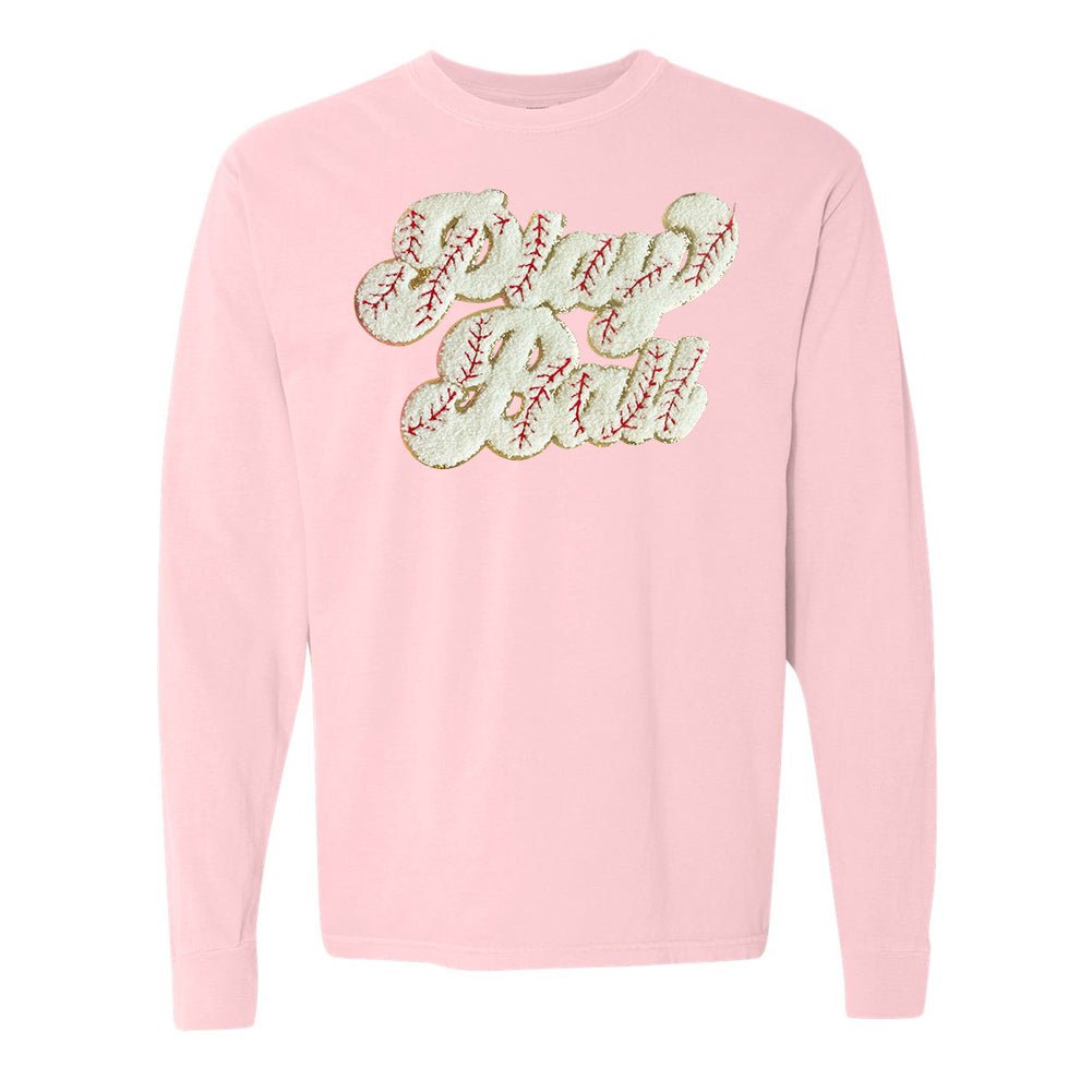 Play Ball Letter Patch Long Sleeve T-Shirt