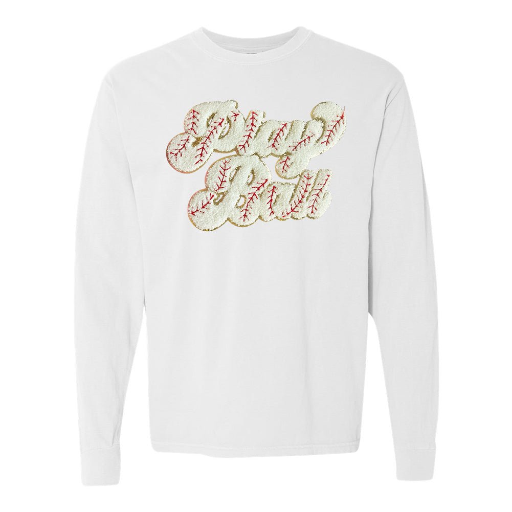 Play Ball Letter Patch Long Sleeve T-Shirt