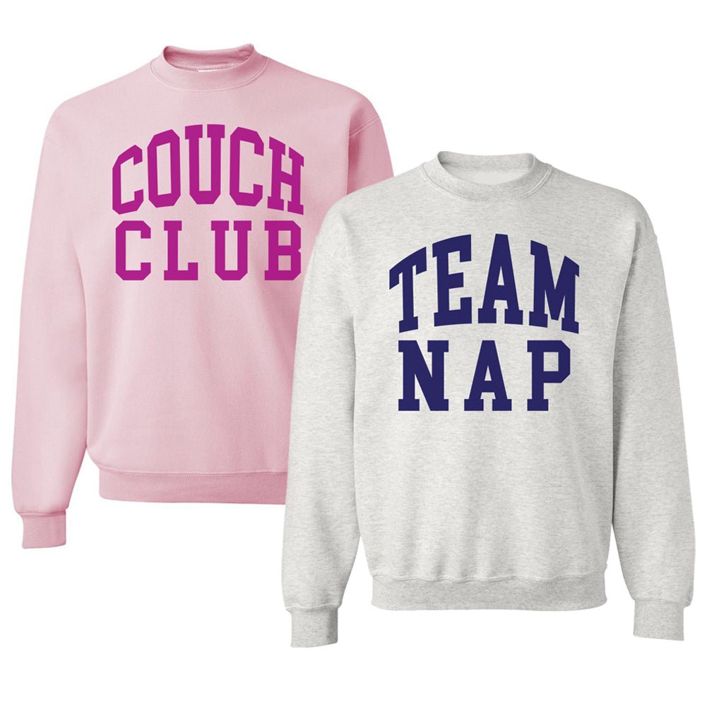 'Team Nap/Couch Club' Crewneck Sweatshirt