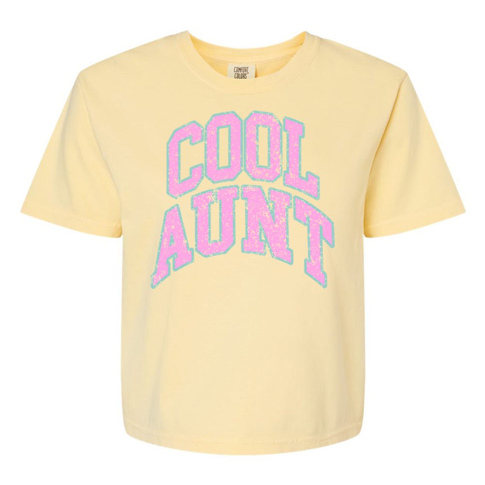 'Varsity Cool Aunt' Boxy T-Shirt