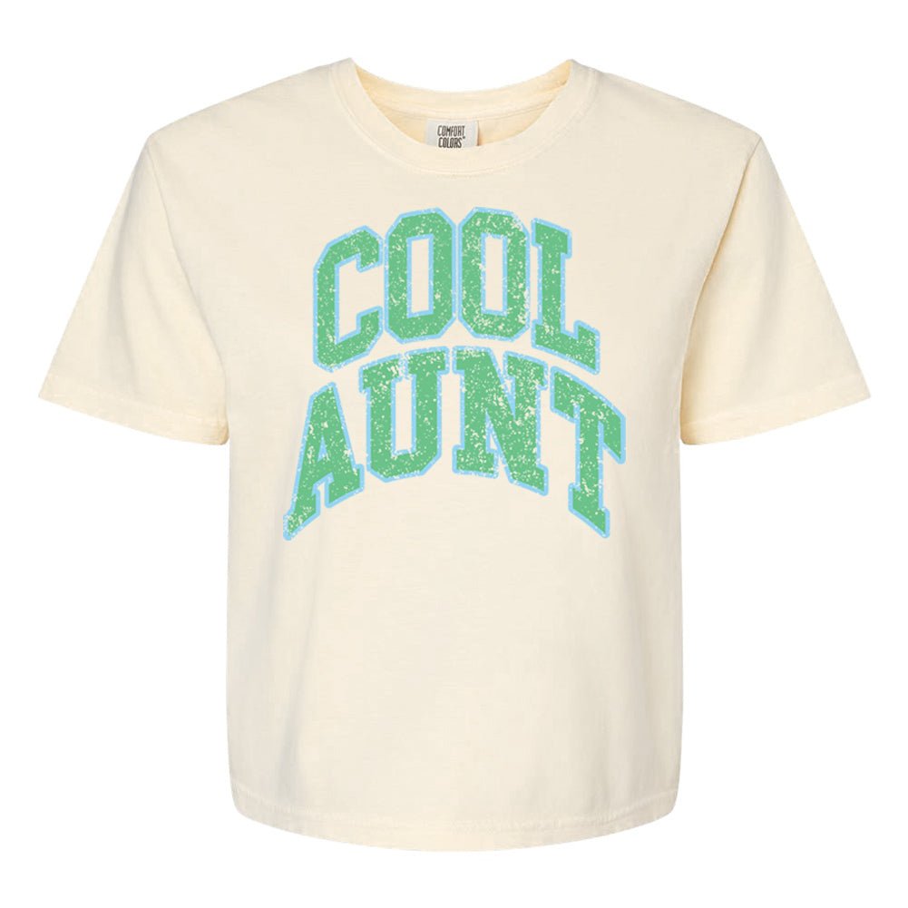 'Varsity Cool Aunt' Boxy T-Shirt