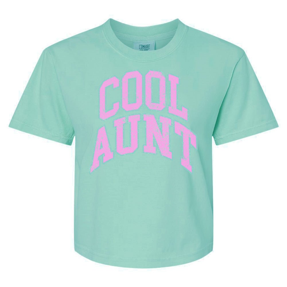 'Varsity Cool Aunt' Boxy T-Shirt