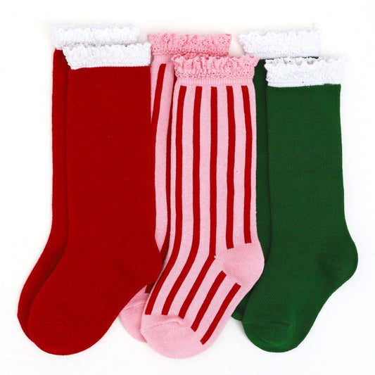 Santa Baby Knee High Socks 3-Pack