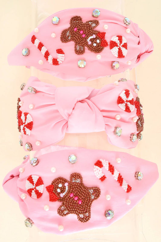 Jeweled Gingerbread Christmas Headband