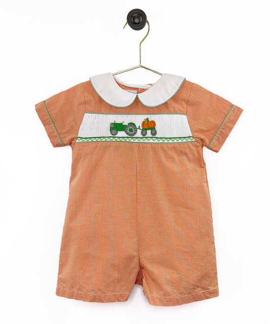 Smocked Pumpkin Romper