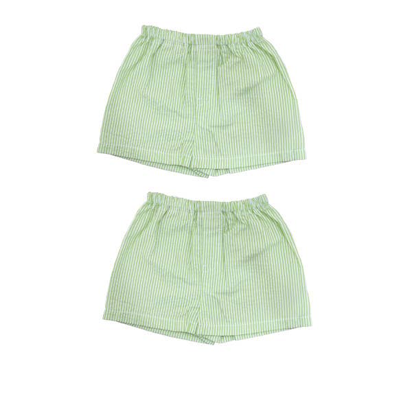 Lime green Seersucker Shorts