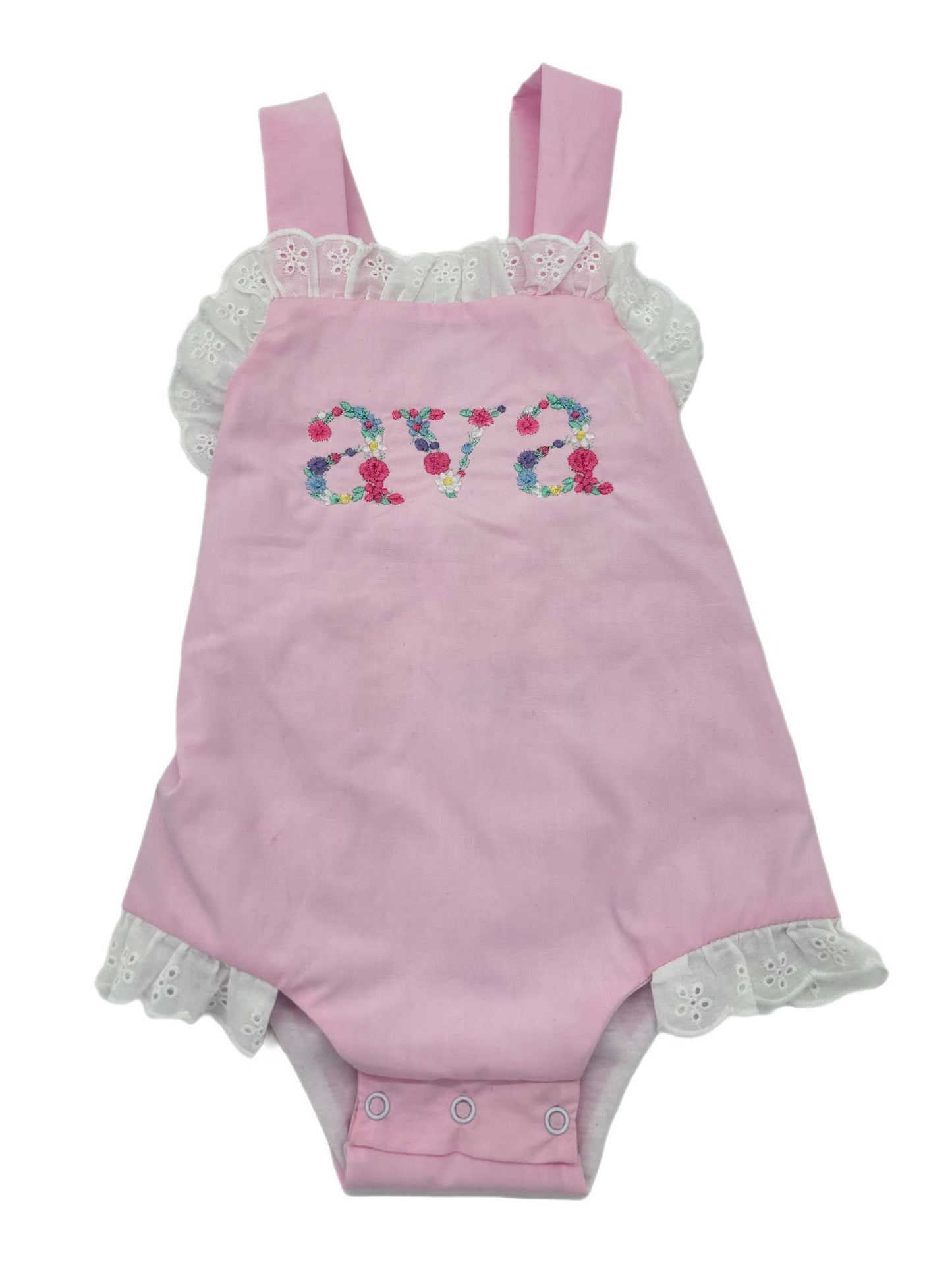 Hampton Pink and White Sunsuit