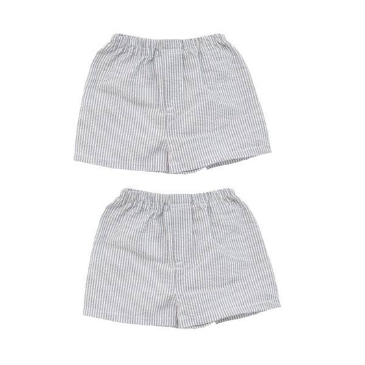 Grey Seersucker Shorts