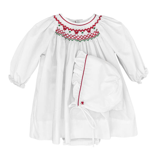 Holiday Bishop Smocked Dress