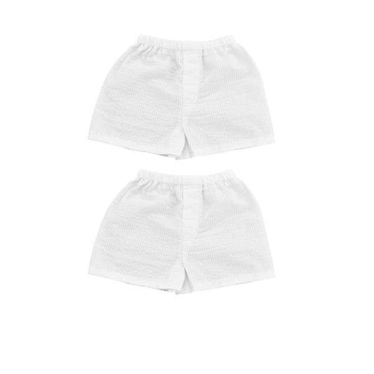 White Seersucker Shorts